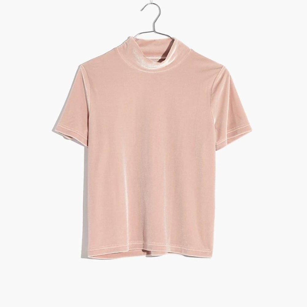 Madewell Velvet Mockneck Tee